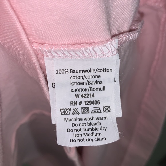 GEORGIA K.  pink cotton shortsleeved T-shirt Sz XL/14 scoop neck Made in Greece - Picture 6 of 7